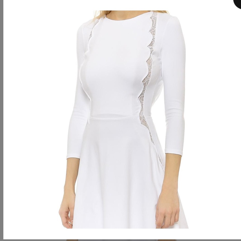 NWT David Lerner white open back fit & - Picture 3 of 9